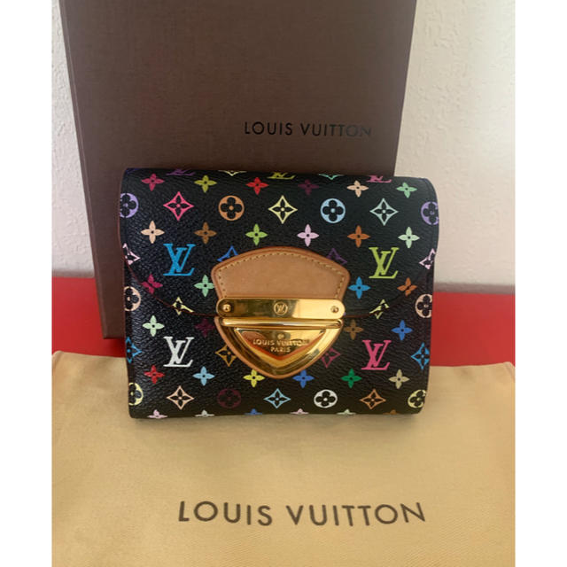 LOUIS VUITTON(ルイヴィトン)の早い者勝ち!!✨ルイヴィトン マルチカラー 折り財布 黒♡ レディースのファッション小物(財布)の商品写真