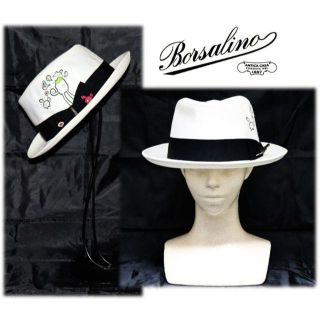 ボルサリーノ(Borsalino)の新品◆【ボルサリーノ 】willowコラボ希少モデル 中折れハット 白 62cm(ハット)