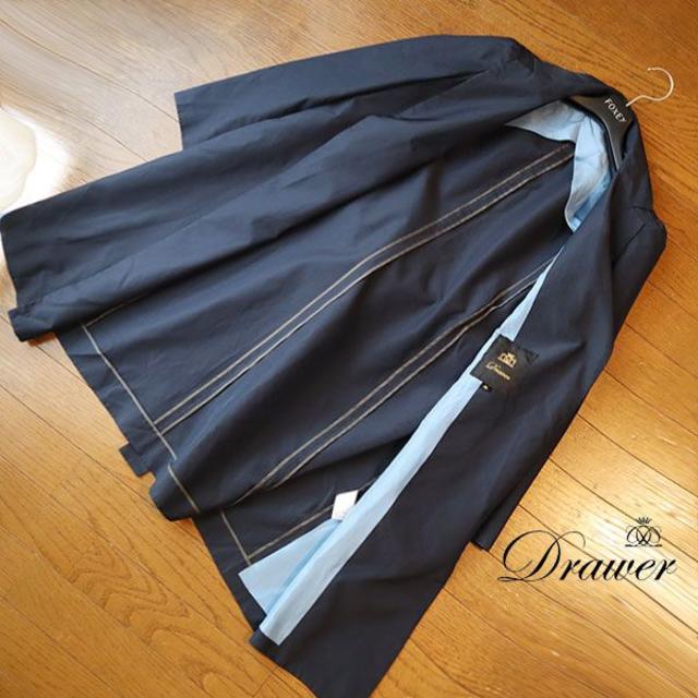 Drawer ドゥロワー シルク100% スプリングコート 36 Drawer ドゥロワー シルク100% スプリングコート 36