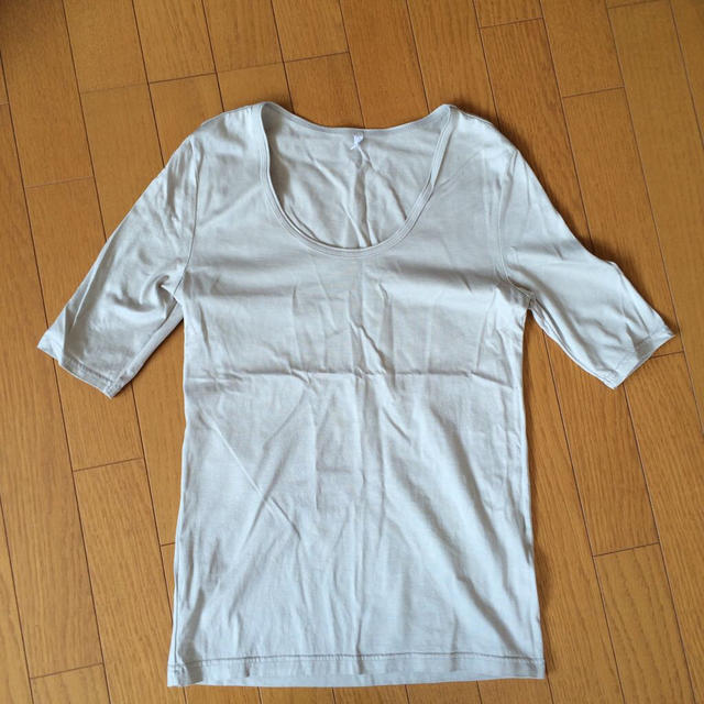 KBF(ケービーエフ)のKBF 5分袖カットソー ライトグレー レディースのトップス(カットソー(長袖/七分))の商品写真