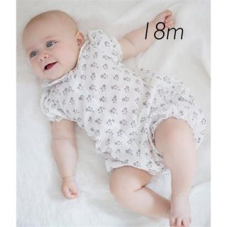 プチバトー(PETIT BATEAU)の18m◎プリントショートロンパース(ロンパース)