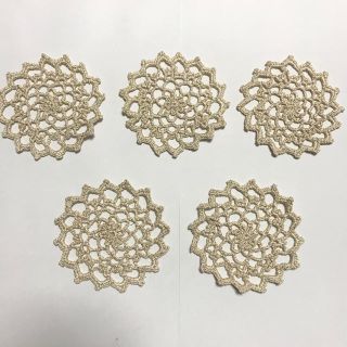 ハンドメイド レース編みコースター(キッチン小物)