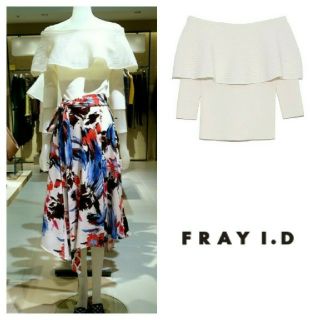 フレイアイディー(FRAY I.D)の2018SS💖FRAY I.D　オフショルフリル スプリングニット/トップス(カットソー(長袖/七分))