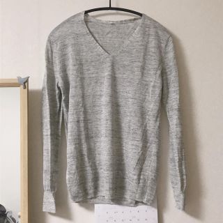 ムジルシリョウヒン(MUJI (無印良品))のMUJI フレンチリネン Vネックセーター(ニット/セーター)