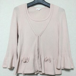 トゥービーシック(TO BE CHIC)のTO BE CHIC  オシャレなフレアスリーブアンサンブルカーディガンセット(アンサンブル)