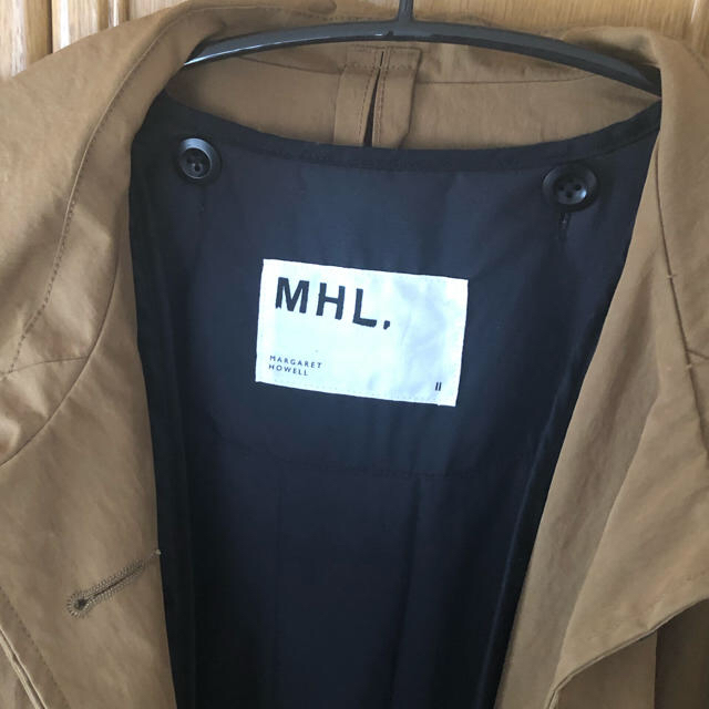 MARGARET HOWELL - MHL. コットンナイロンフードコート キャメル MARGARET HOWELL - MHL. コットンナイロンフードコート キャメル