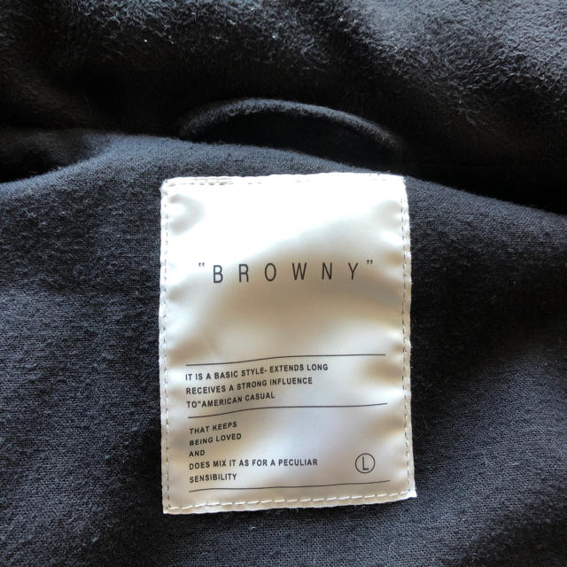 BROWNY(ブラウニー)のダウンベスト 黒 Lサイズ メンズのジャケット/アウター(ダウンベスト)の商品写真