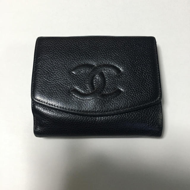 鑑定済正規品 CHANEL シャネル コンパクト財布