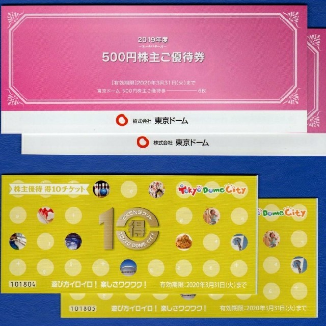 東京ドーム 株主優待 6000円分＋得10チケット×2冊 www.krzysztofbialy.com