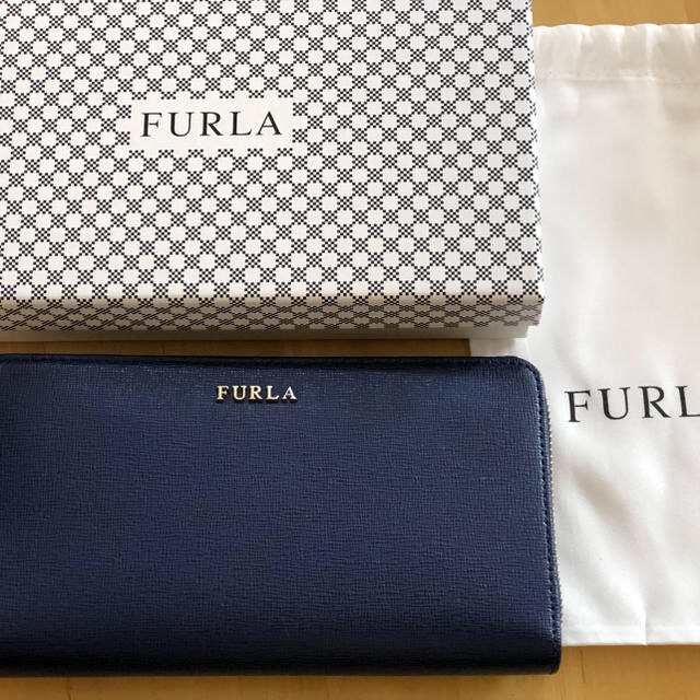 FURLA バビロン 長財布 NAVY