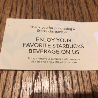 スターバックスコーヒー(Starbucks Coffee)のsingapore starbucks tumbler coupon(フード/ドリンク券)