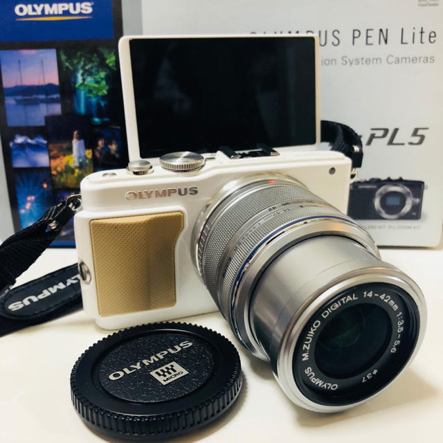 OLYMPUS - OLYMPUS PEN Lite E-PL5 ホワイトの通販 by a's shop｜オリンパスならラクマ