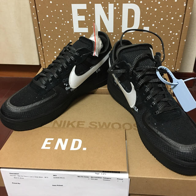 Nike Off-White AirForce1 black 28cm