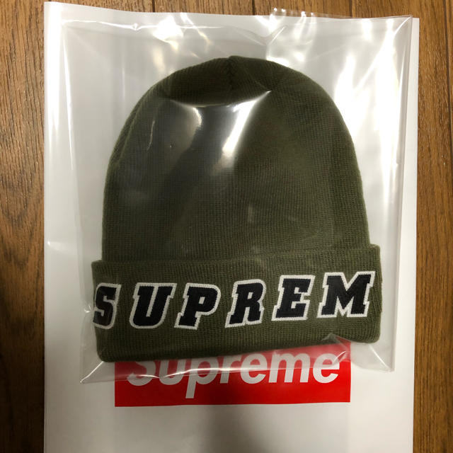 Supreme Felt Logo Beanie Olive