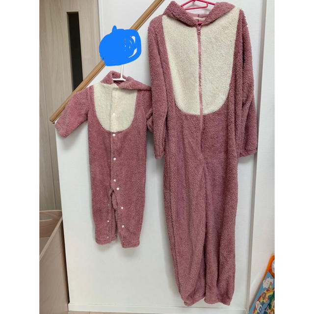 3COINS(スリーコインズ)の3COINS 恐竜ロンパース[親子セット] キッズ/ベビー/マタニティのベビー服(~85cm)(ロンパース)の商品写真