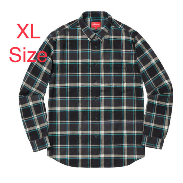 Supreme Plaid Flannel Shirt Black XL