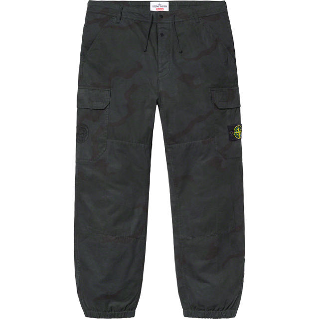 Supreme(シュプリーム)の【30】Stone Island Camo Cargo Pant 黒 メンズのパンツ(ワークパンツ/カーゴパンツ)の商品写真