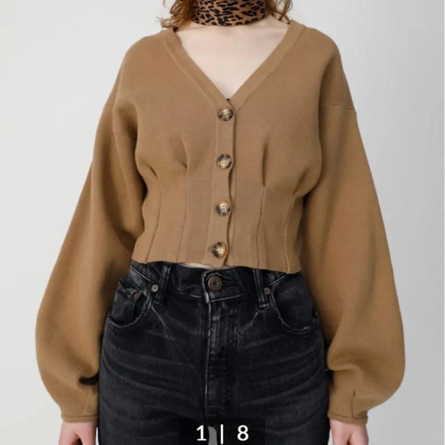 moussy(マウジー)の今季完売♡MOUSSY V NECK SHORT カーディガン♡新品タグ付き レディースのトップス(カーディガン)の商品写真