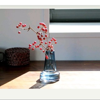 イッタラ(iittala)のHolmegaard ホルムガード Flora ベース  ブルー  12センチ(花瓶)