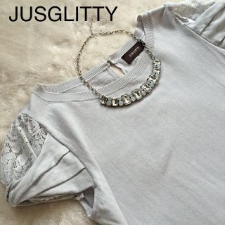 ジャスグリッティー(JUSGLITTY)のJUSGLITTYネックレス付ニット♡(シャツ/ブラウス(半袖/袖なし))