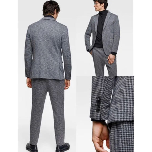 2018完売モデル 新品 ZARA/ザラ マイクロチェック セットアップ 2018完売モデル 新品 ZARA/ザラ マイクロチェック セットアップ
