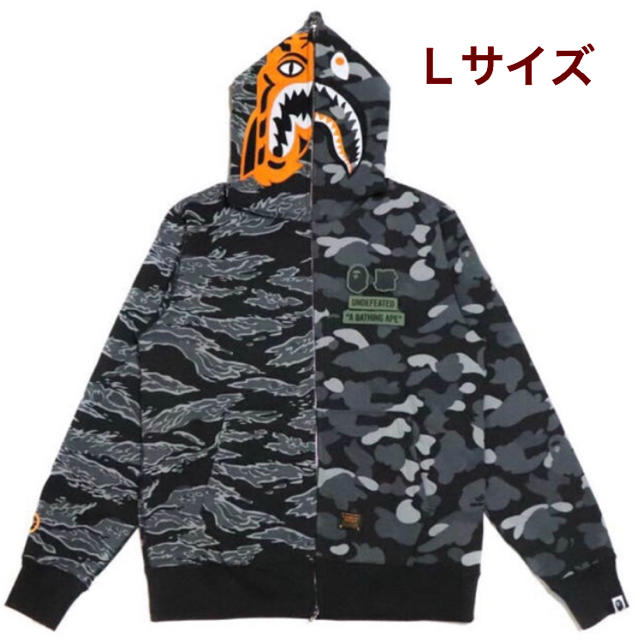 UNDEFEATED X BAPE Tiger Shark Hoodieパーカー