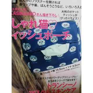 ショウガクカン(小学館)の美的 2019 4月号付録 おしゃれ猫ティッシュポーチトランシーノアユーラセット(ポーチ)