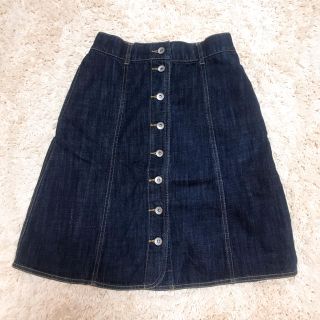 ダブルクローゼット(w closet)のw closet  フロントボタンデニムスカート(ひざ丈スカート)