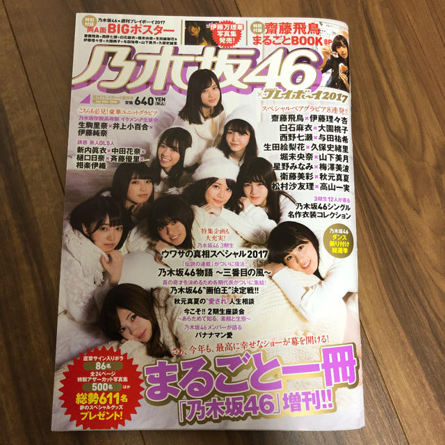 乃木坂46(ノギザカフォーティーシックス)の乃木坂46×プレイボーイ2017 週刊プレイボーイ増刊号 エンタメ/ホビーのタレントグッズ(女性タレント)の商品写真