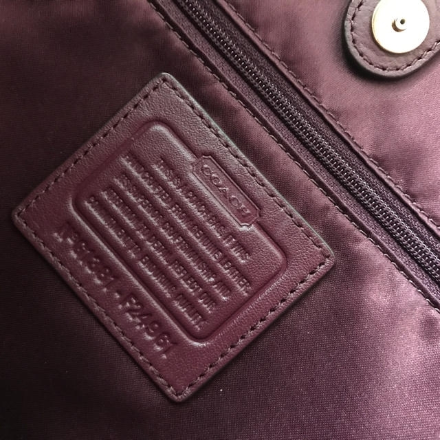 超美品 COACH コーチ レザートートバッグ ショルダーバッグ ボルドー 3