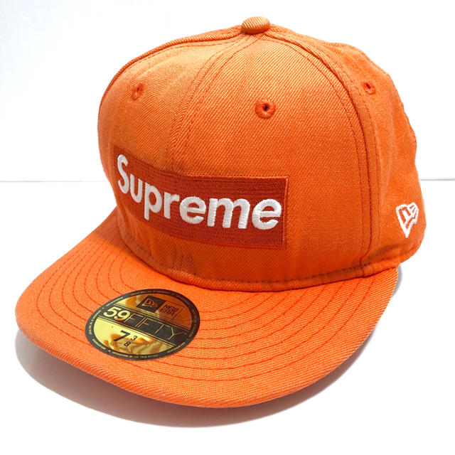 Supreme シュプリーム ニューエラ キャップ 帽子 オレンジ ボックスロゴ