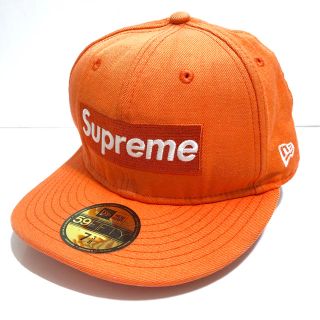 シュプリーム(Supreme)のSupreme シュプリーム ニューエラ キャップ 帽子 オレンジ ボックスロゴ(キャップ)