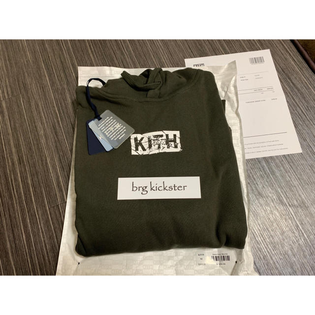 Kith Splintered Logo hoodie black olive