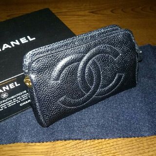 シャネル(CHANEL)のsayajela様専用【CHANEL】キャビアスキン　ミニポーチ　美品(ポーチ)