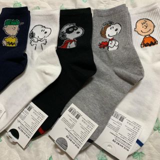 スヌーピー(SNOOPY)の靴下 5足セット まとめ売り レディース フリーサイズ スヌーピー(ソックス)