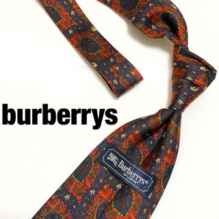 バーバリー(BURBERRY)の【廃盤】burberrys シルクネクタイ 剣幅9 ペイズリー 総柄 花柄(ネクタイ)