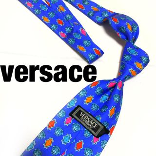 ヴェルサーチ(VERSACE)の【廃盤】ヴェルサーチ シルクネクタイ 剣幅9.5センチ 総柄 ロゴ 90年代(ネクタイ)