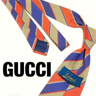 グッチ(Gucci)の【廃盤】GUCCI ネクタイ シルク コットン 剣幅8.5センチ イタリア製(ネクタイ)