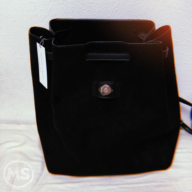 Charles and Keith(チャールズアンドキース)のCHARLES&KEITH フロントフラップショルダーバッグ/black bag レディースのバッグ(ショルダーバッグ)の商品写真