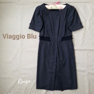 ビアッジョブルー(VIAGGIO BLU)の【クリーニング済み】Viaggio BIu♡フリルリボン♡ワンピース(ひざ丈ワンピース)