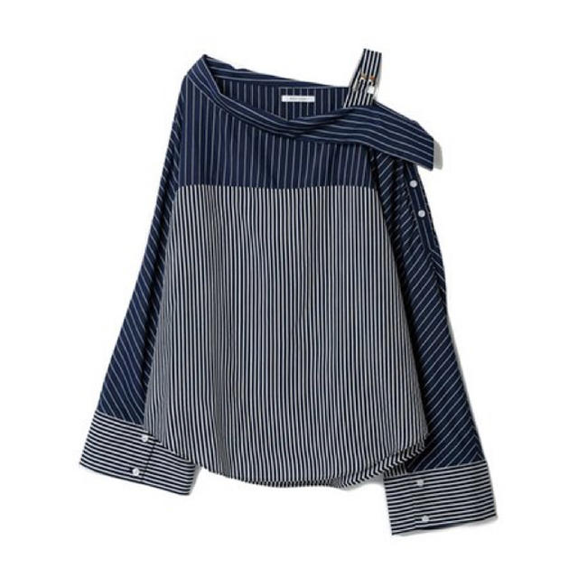 REDYAZEL(レディアゼル)のアシメストライプBIGシャツ レディースのトップス(シャツ/ブラウス(長袖/七分))の商品写真
