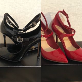 チャールズアンドキース(Charles and Keith)のチャールズアンドキース  売約済みパテントアンクルストラップピンヒール(ハイヒール/パンプス)