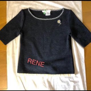 ルネ(René)のタイムセール  RENE  大人可愛い  お裾チャーミングレース  トップス(カットソー(半袖/袖なし))