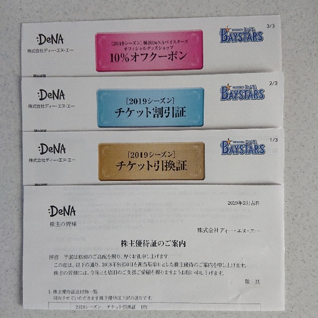 株式会社 DeNA  株主優待 チケットの優待券/割引券(ショッピング)の商品写真