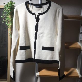 ザラ(ZARA)のZARA新品 ニットジャケットS(ノーカラージャケット)