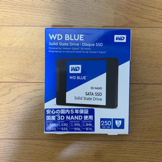【中古】WD Blue 3D NAND SATA 250G 使用期間短め(PCパーツ)