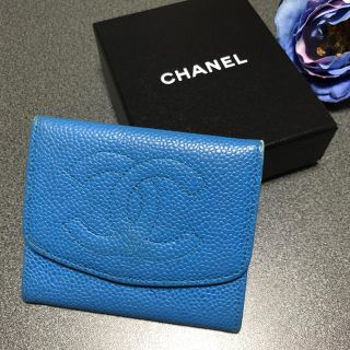 シャネル(CHANEL)のCHANEL★シャネル★小銭入れ★コインケース★キャビアスキン★ブルー(財布)