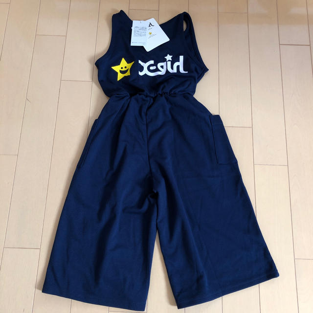 X-girl Stages(エックスガールステージス)のサロペット 100cm キッズ/ベビー/マタニティのキッズ服女の子用(90cm~)(パンツ/スパッツ)の商品写真