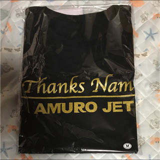 ジャル(ニホンコウクウ)(JAL(日本航空))のアムロジェット Tシャツ  AMURO JET×JTA Tシャツ 黒 M(女性タレント)