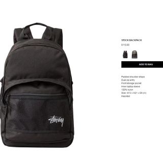 ステューシー(STUSSY)のSTUSSY リュック 新品 正規品 早い者勝ち(バッグパック/リュック)